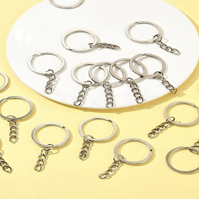 50Pcs Iron Keychain Ring IFIN-FS0001-56-1