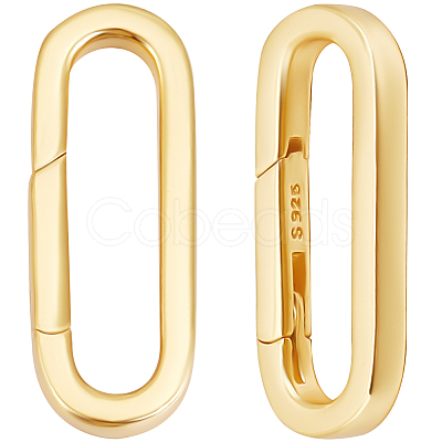 2Pcs 925 Sterling Silver Spring Gate Rings STER-BBC0008-03G-1
