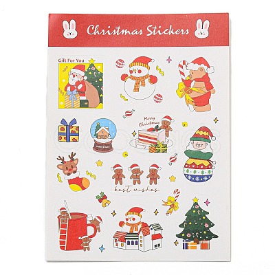 Christmas Theme Paper Sticker AJEW-Q151-02C-1
