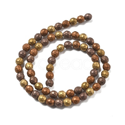 PVD Vacuum Plating Non-magnetic Synthetic Hematite Beads Strands X-G-F682-01C-1