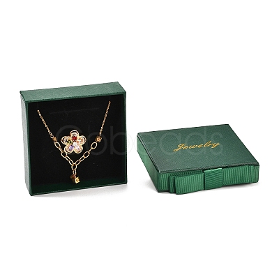 Square & Word Jewelry Cardboard Jewelry Boxes LS-CBOX-C015-01C-02-1