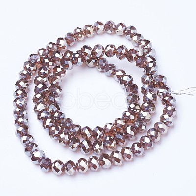 Electroplate Glass Beads Strands EGLA-A034-T4mm-C12-1