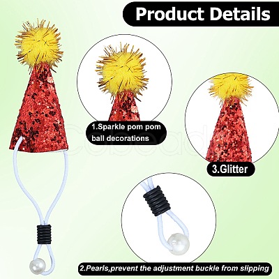 10Pcs Polyester Birthday Hat FEPA-SP0001-03-1