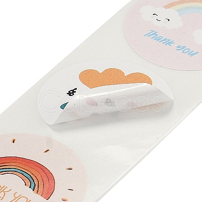 Word Thank You Self Adhesive Paper Stickers DIY-M023-06-1