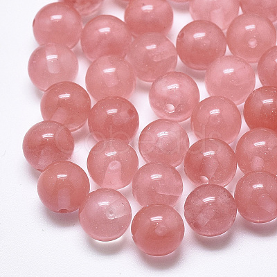 Cherry Quartz Glass Beads G-T122-25A-01-1