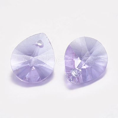 Faceted Glass Rhinestone Pendants RGLA-F053-E-371-1
