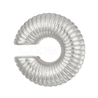 Textured C-Shaped CCB Plastic Cuff Earrings WH-WG6582D-03-1