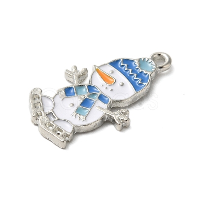 Winter Theme Alloy Enamel Pendants ENAM-M002-04O-P-1