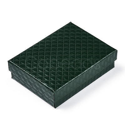 Rhombus Textured Cardboard Jewelry Boxes CBOX-T006-01I-1