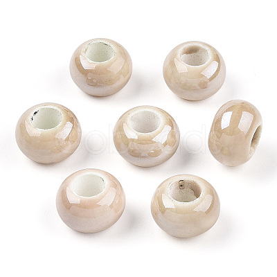 Glazed Porcelain Rondelle Beads X-PORC-Q219-13x9-F13-1