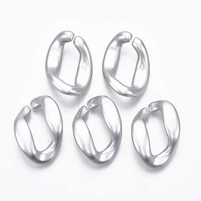 Spray Painted CCB Plastic Linking Rings CCB-R104-02B-03-1