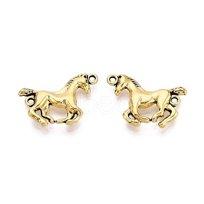 Tibetan Style Alloy Horse Links Connector Charms LS-PALLOY-WH0110-37AG-01-1