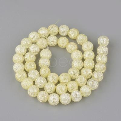 Synthetic Crackle Quartz Beads Strands GLAA-S134-8mm-06-1
