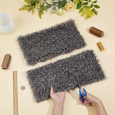 2Pcs Wool Hair Fabric DIY-PH0038-56F-1