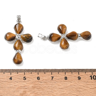 Natural Tiger Eye Pendants GG-CBA9F30-02P-19-1