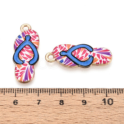 Alloy Enamel Pendants ENAM-T022-39KCG-07-1