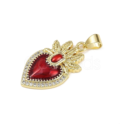 Brass Enamel Pendants KK-R230-08G-04-1