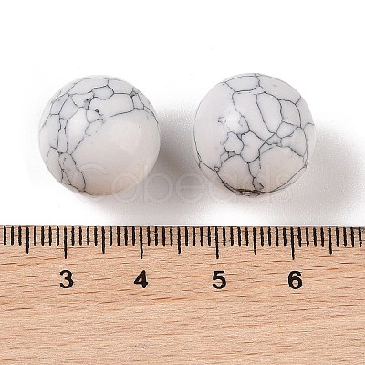 Synthetic Howlite No Hole Sphere Beads G-K353-04D-13-1