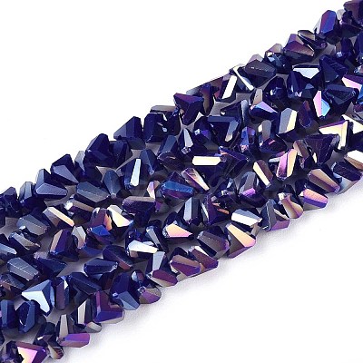 Electroplate Opaque Glass Beads Strands GLAA-N022-4mm-20-1