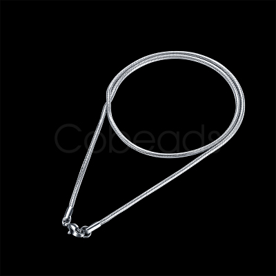 Non-Tarnish 316 Surgical Stainless Steel Snake Chain Necklaces NJEW-BB31289-24-1