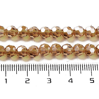 Electroplate Transparent Glass Beads Strands EGLA-A035-T6mm-A04-1