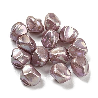 Spray Painted ABS Plastic Beads KY-C017-08A-1