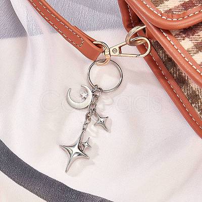 Star & Moon Alloy Keychain KEYC-SW00014-04-1
