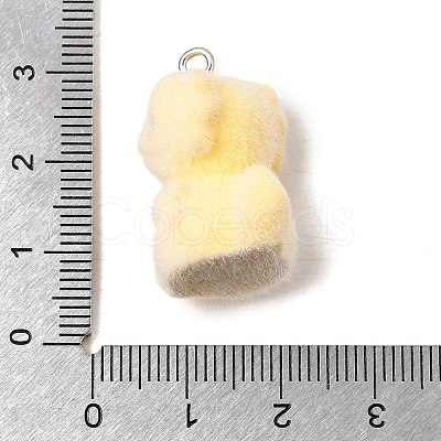 Flocking Opaque Resin Pendants RESI-G128-01V-1