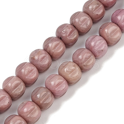 Natural Rhodonite Beads Strands G-Z080-B19-8x6mm-1