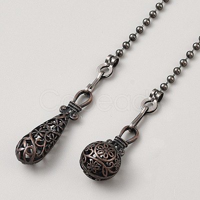 2Pcs 2 Styles Alloy Ceiling Fan Pull Chain Extenders AJEW-WH20020-055EB-1