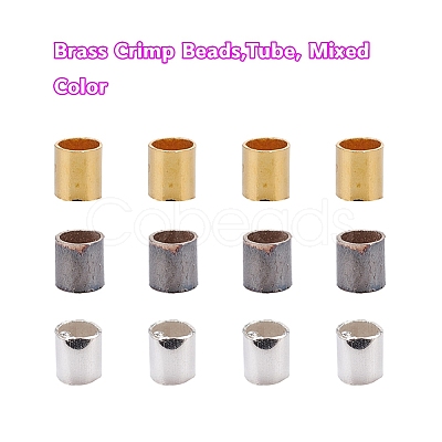 Brass Crimp Beads KK-YW0001-21-1