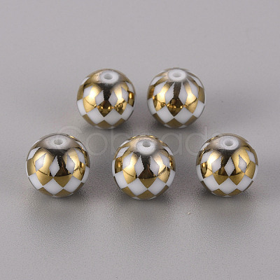 Electroplate Glass Beads EGLA-Q123-013D-1