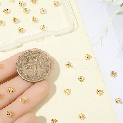 30Pcs Brass Ear Nuts KK-BBC0019-92G-1