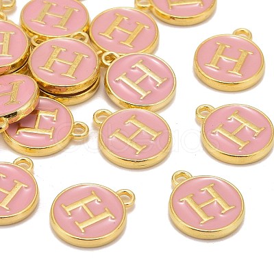 Golden Plated Alloy Enamel Charms ENAM-S118-07H-1