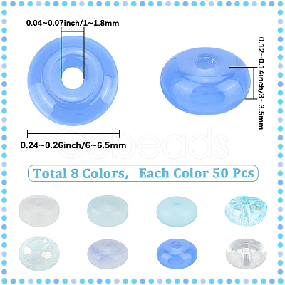 400Pcs 8 Colors Glass Seed Beads GLAA-SC0003-03B-1