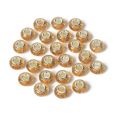 Rondelle Resin European Beads RPDL-A001-01-10-1