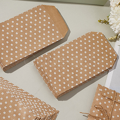100Pcs Kraft Paper Bags CARB-CY0001-02-1