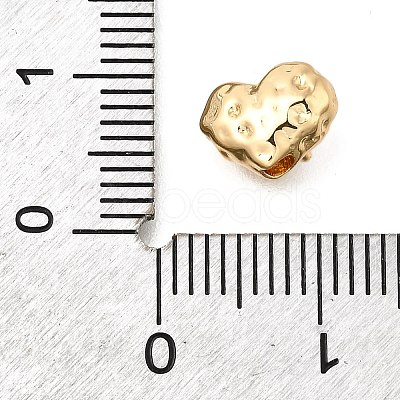 Brass Micro Pave Clear Cubic Zirconia Beads KK-U061-15C-G-1