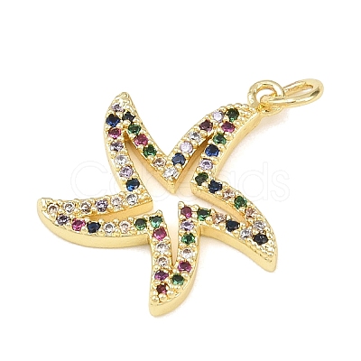Brass Micro Pave Cubic Zirconia Pendants KK-H525-01E-G-1