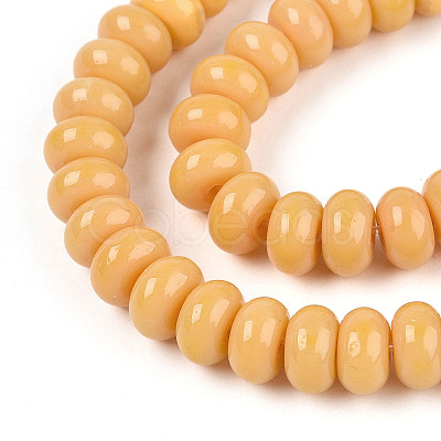 Opaque Solid Color Glass Beads Strands GLAA-ZX008-8mm-18Y-1