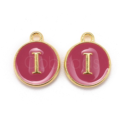 Golden Plated Alloy Enamel Charms X-ENAM-S118-08I-1