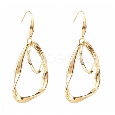 Alloy Twisted Ring Dangle Earring Sets EJEW-JE04503-1