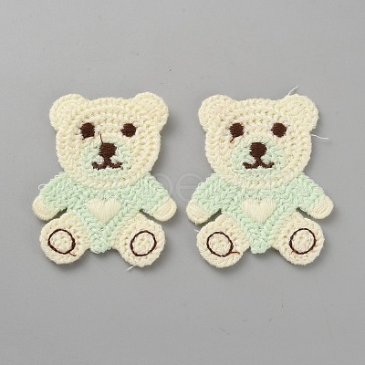 Polyester Embroider Thread Iron on/Sew On Patches PATC-WH0023-23B-1