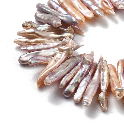 Natural Baroque Keshi Pearl Beads Strands PEAR-P064-03C-01A-1