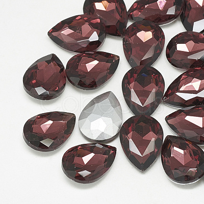 Pointed Back Glass Rhinestone Cabochons RGLA-T081-7x10mm-18-1