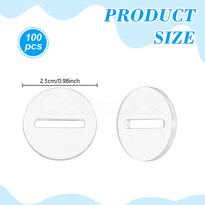 100Pcs Acrylic Slotted Display Stands ODIS-GA0001-80-1