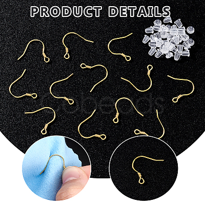 6Pairs 925 Sterling Silver Earring Hooks STER-UN0001-44G-1