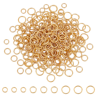 300Pcs 3 Styles 304 Stainless Steel Open Jump Rings STAS-UN0061-01-1