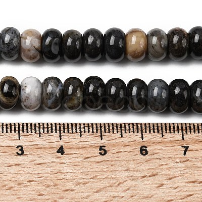 Natural Bamboo Leaf Agate Beads Strands G-A280-A07-02-1