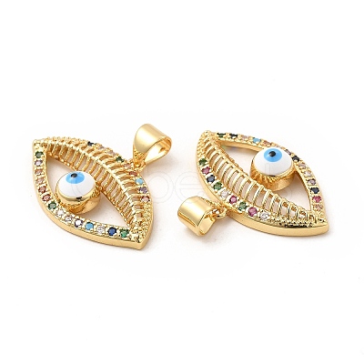 Brass Micro Pave Cubic Zirconia Pendants KK-H441-51G-1